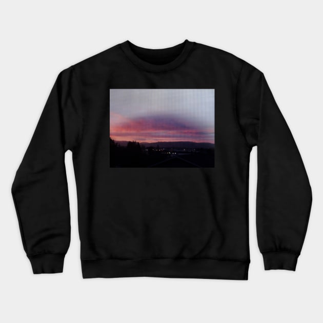 Columbia River sunset Crewneck Sweatshirt by DlmtleArt